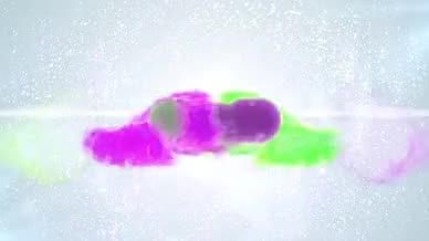 彩色绚丽粒子拖尾碰撞logo开场AE模板视频的预览图